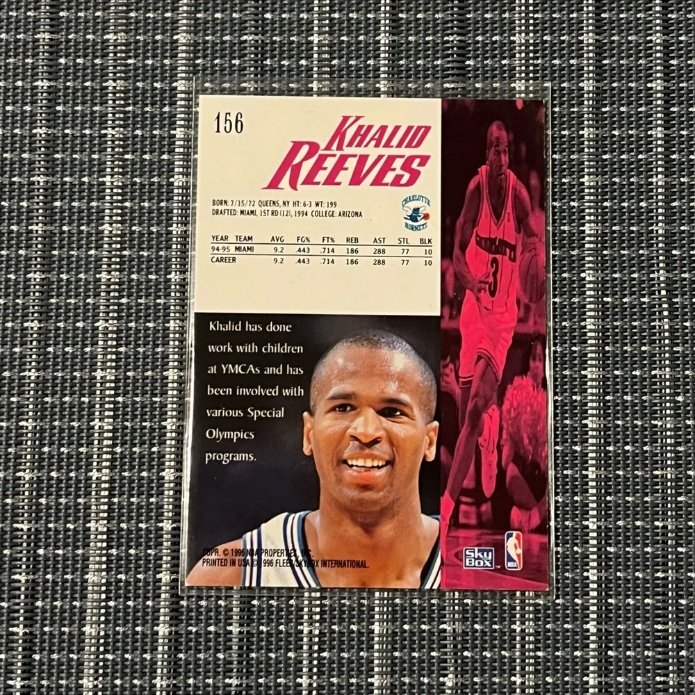 🏀 1995-96 Skybox Premium - Khalid Reeves Basketball Sports Trading Card #156